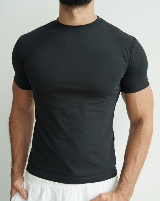 SLIM T-SHIRT (MUSCLE FIT) - shirt - schwarz - bywilliams - muscle fit - slim fit