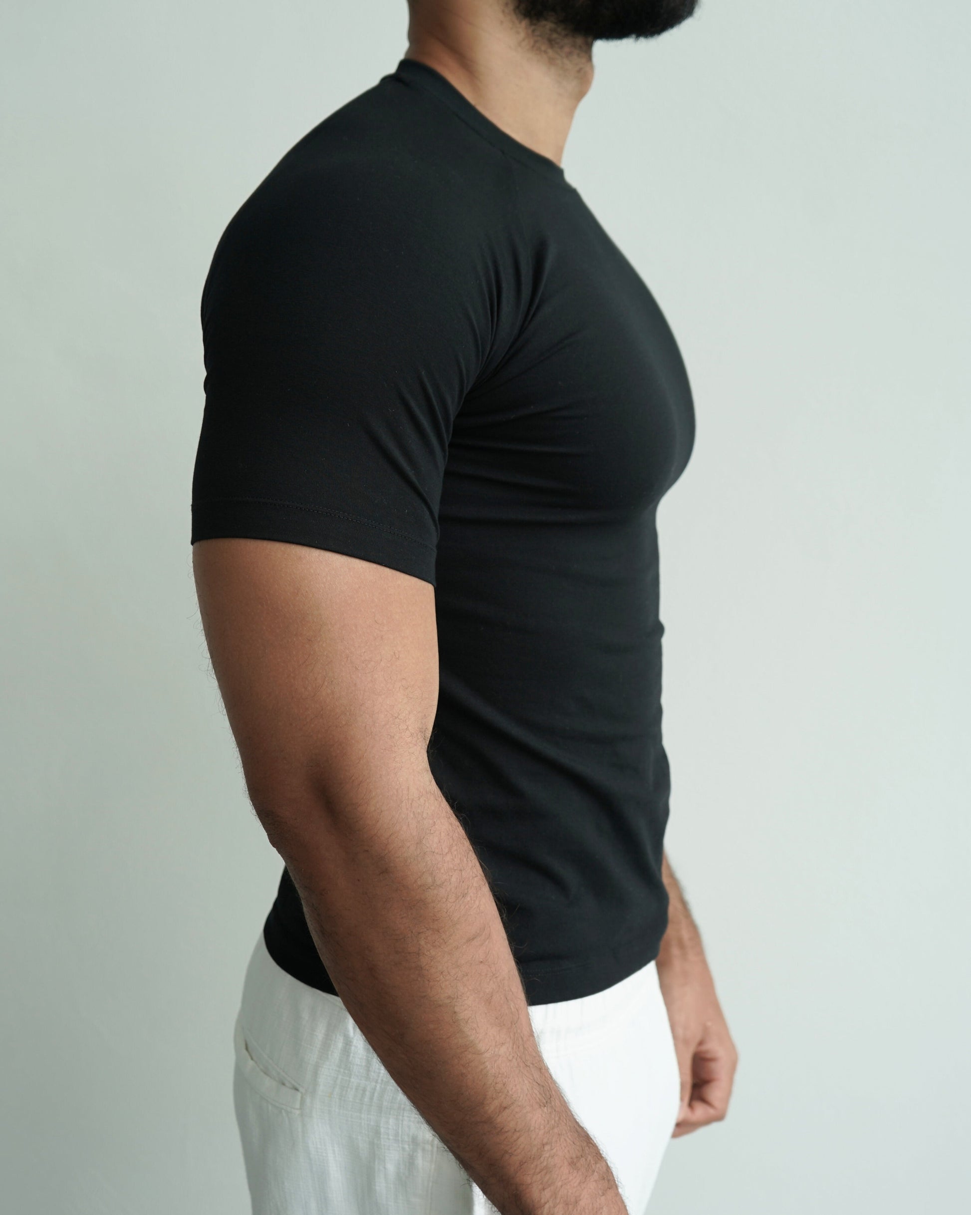 SLIM T-SHIRT (FLEX FIT) - shirt - schwarz - bywilliams - muscle fit - slim fit